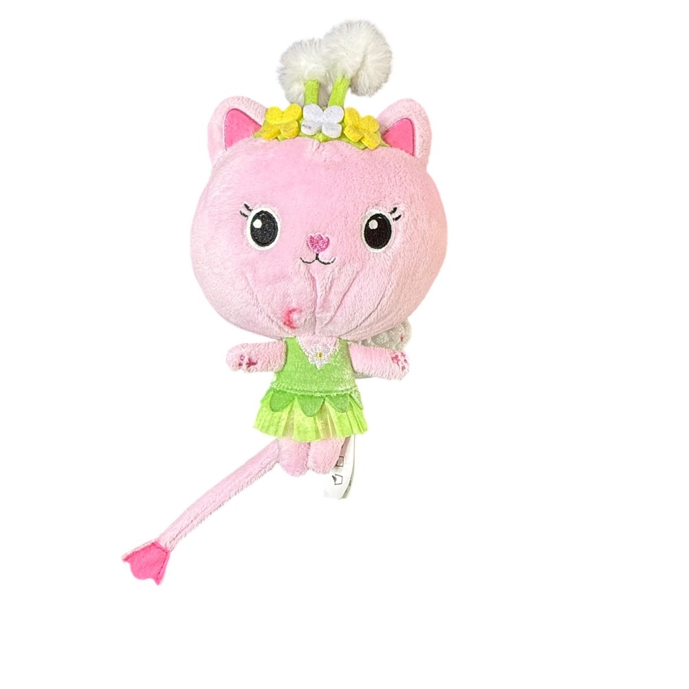Pink Kitty Fairy Plush Toy with Wings and Flower Crown - Cute Stuffed Animal
